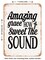 DECORATIVE METAL SIGN - Amazing Grace How Sweet the Sound - 3 - Vintage Rusty Look
